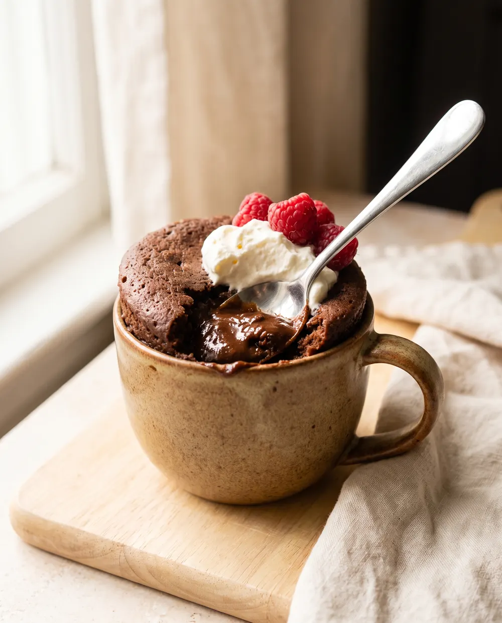 Two-minute keto mug cake