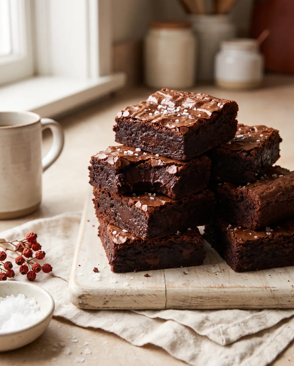 Fudgy almond flour brownies